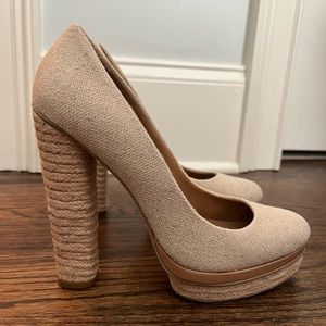 Natural Linen Ann Taylor heels
